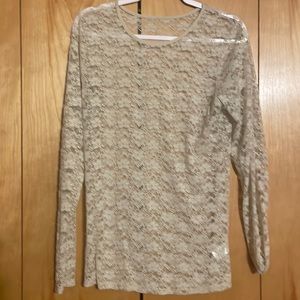 Cream colored lace shirt
